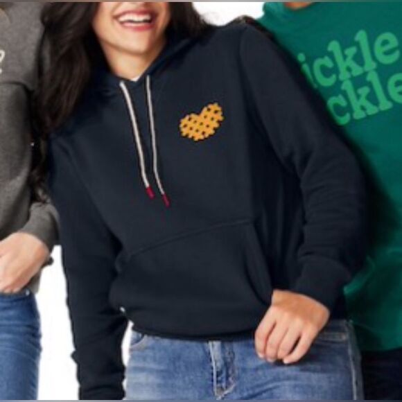 Chick-Fil-A “I Heart Waffle Fries” Embroidered Unisex Hoodie in Navy size XL - Picture 12 of 13